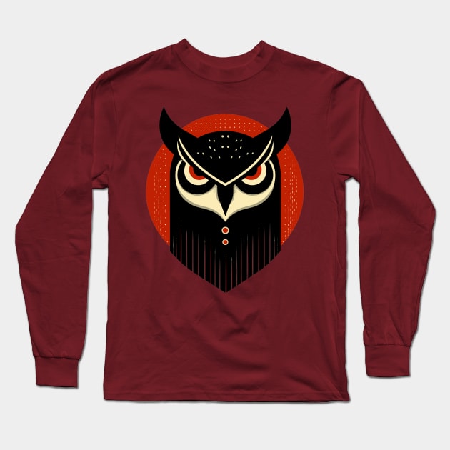 Angry owl Long Sleeve T-Shirt by Evgmerk